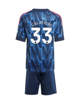 Arsenal Riccardo Calafiori #33 Dječji Gostujuci Dres kompleti 2025-26 Kratak Rukavima (+ kratke hlače)